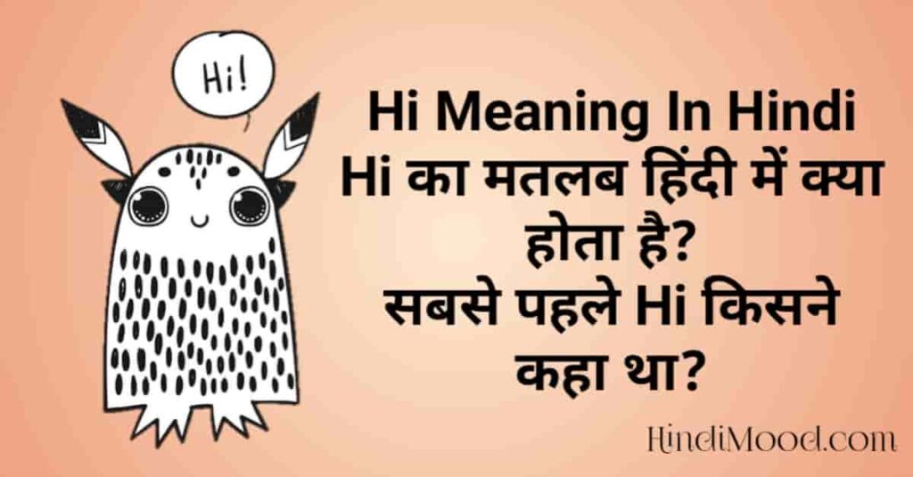 Hi meaning In Hindi